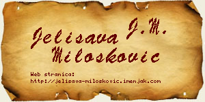 Jelisava Milošković vizit kartica